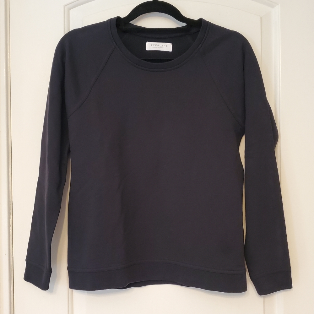 Everlane Black Cotton Terry Sweatshirt